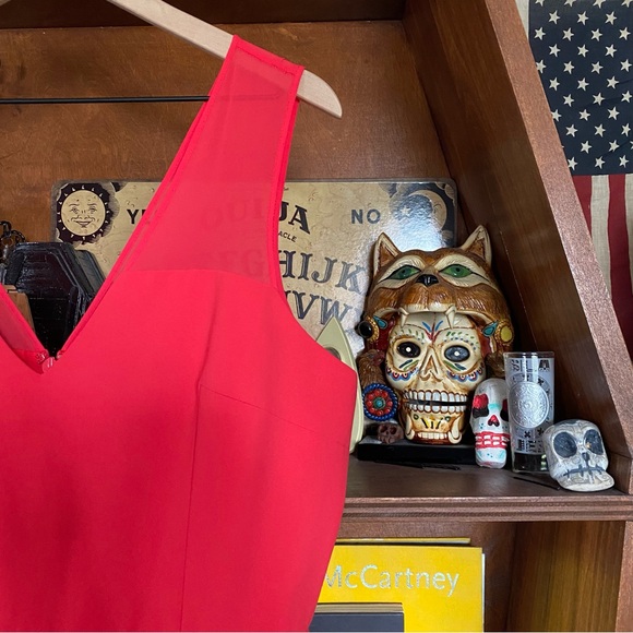 BCBGMaxAzria Red Berry Jumpsuit size large